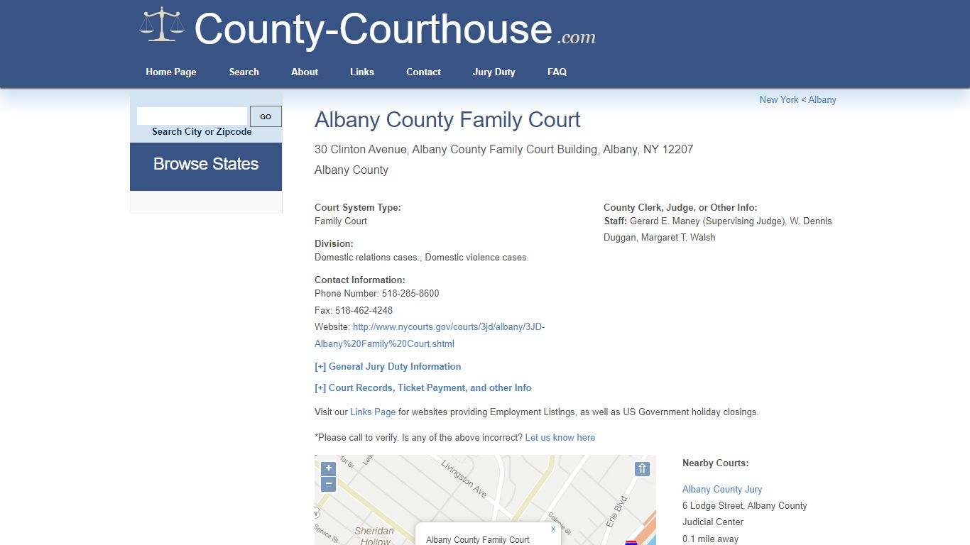 Albany County Family Court in Albany, NY - Court Information