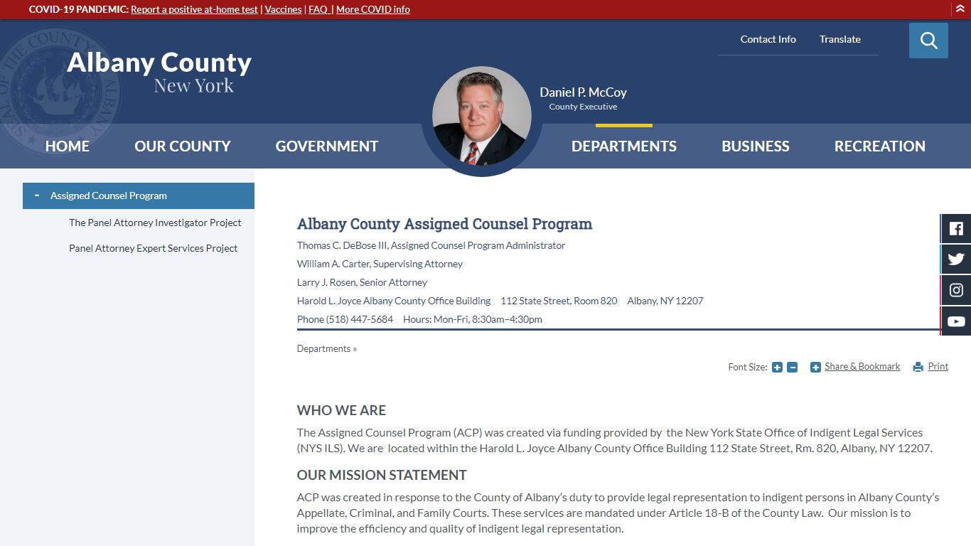 Assigned Counsel Program (ACP) | Albany County, NY